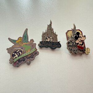 Official Disney Parks Magic Kingdom 45th Anniversary 3 Pin Set